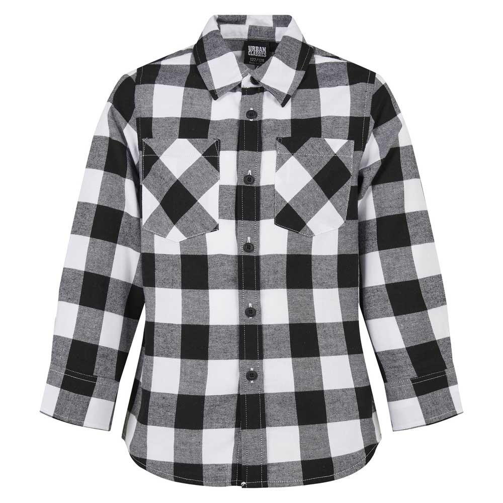 Urban Classics - Boys Checked Flanell Shirt Kids - Black/White
